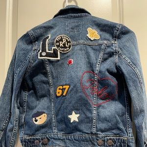Ralph Lauren GIRLS denim Jacket embroidered size 10